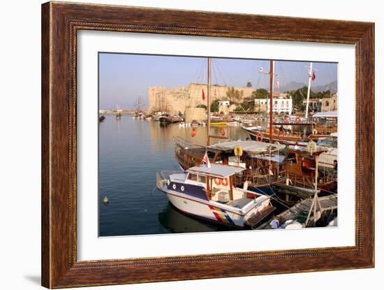 Harbour and Castle, Kyrenia (Girne), North Cyprus-Peter Thompson-Framed Photographic Print