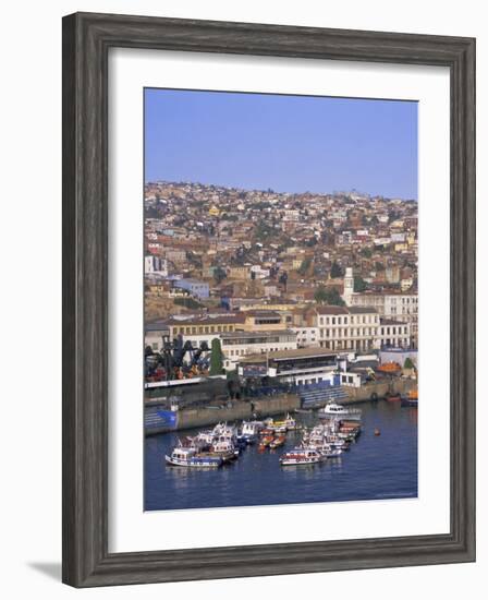 Harbour and City, Valparaiso, Chile, South America-G Richardson-Framed Photographic Print