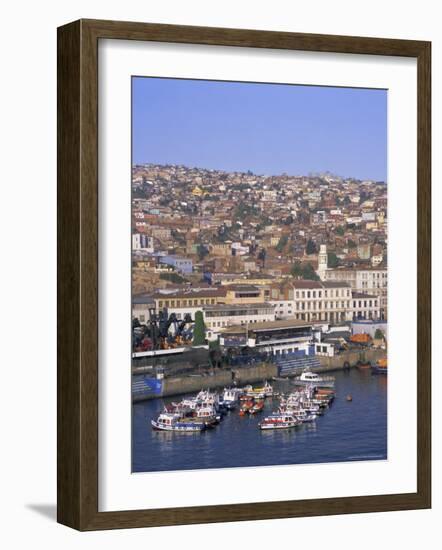 Harbour and City, Valparaiso, Chile, South America-G Richardson-Framed Photographic Print
