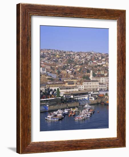 Harbour and City, Valparaiso, Chile, South America-G Richardson-Framed Photographic Print