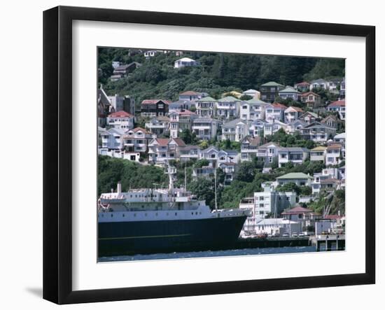 Harbour and Houses, Wellington, North Island, New Zealand-Adam Woolfitt-Framed Photographic Print