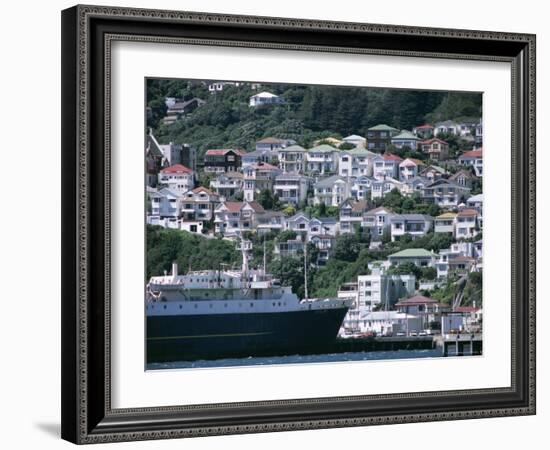 Harbour and Houses, Wellington, North Island, New Zealand-Adam Woolfitt-Framed Photographic Print