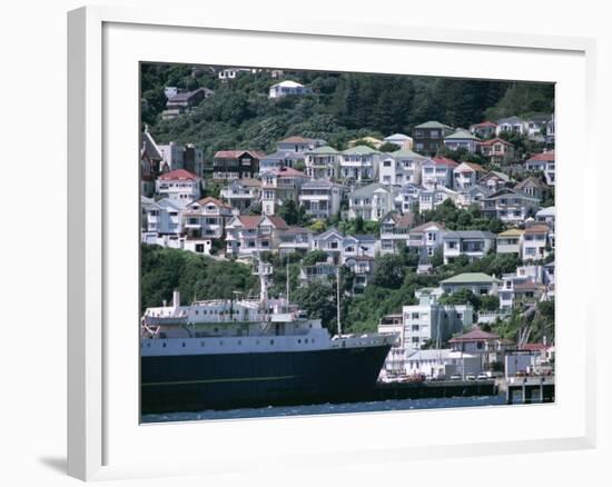 Harbour and Houses, Wellington, North Island, New Zealand-Adam Woolfitt-Framed Photographic Print