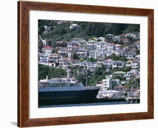 Harbour and Houses, Wellington, North Island, New Zealand-Adam Woolfitt-Framed Photographic Print