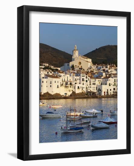 Harbour and Town, Cadaques, Costa Brava, Catalonia, Spain, Mediterranean, Europe-Stuart Black-Framed Photographic Print