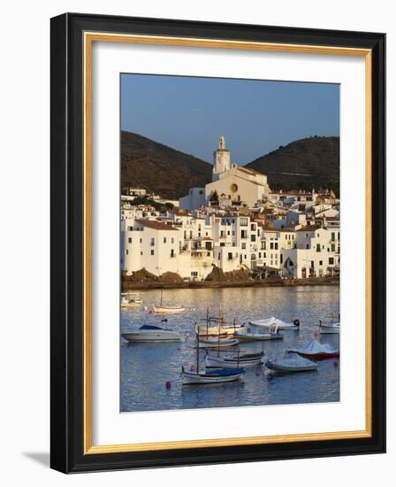 Harbour and Town, Cadaques, Costa Brava, Catalonia, Spain, Mediterranean, Europe-Stuart Black-Framed Photographic Print