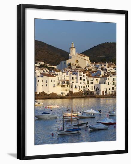 Harbour and Town, Cadaques, Costa Brava, Catalonia, Spain, Mediterranean, Europe-Stuart Black-Framed Photographic Print