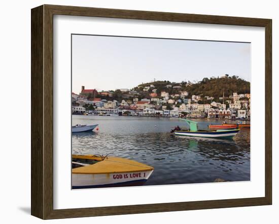 Harbour and Town Houses, St. George's, Grenada, Windward Islands, West Indies, Caribbean-Christian Kober-Framed Photographic Print