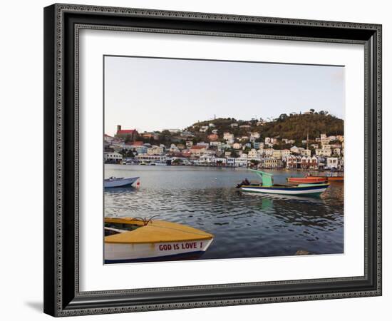 Harbour and Town Houses, St. George's, Grenada, Windward Islands, West Indies, Caribbean-Christian Kober-Framed Photographic Print