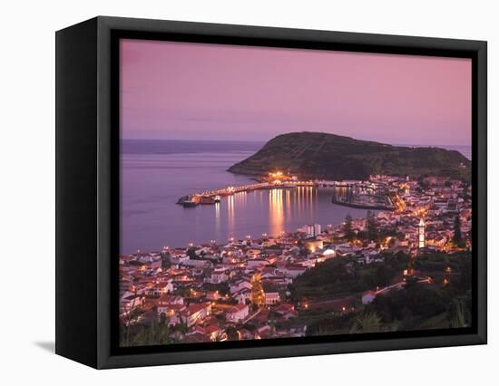 Harbour and Town of Horta, Faial Island, Azores, Portugal-Alan Copson-Framed Premier Image Canvas