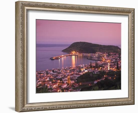 Harbour and Town of Horta, Faial Island, Azores, Portugal-Alan Copson-Framed Photographic Print