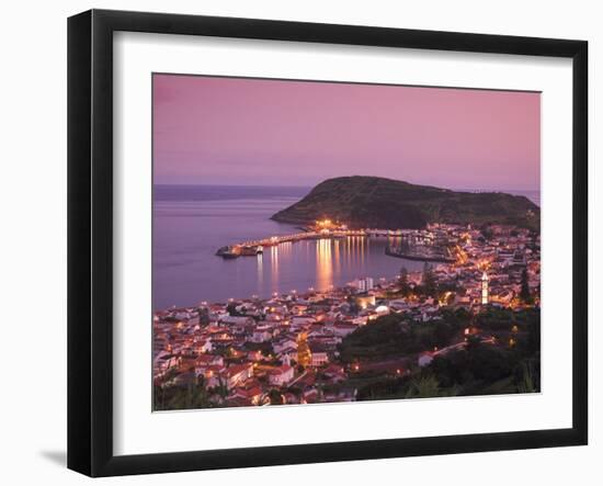 Harbour and Town of Horta, Faial Island, Azores, Portugal-Alan Copson-Framed Photographic Print