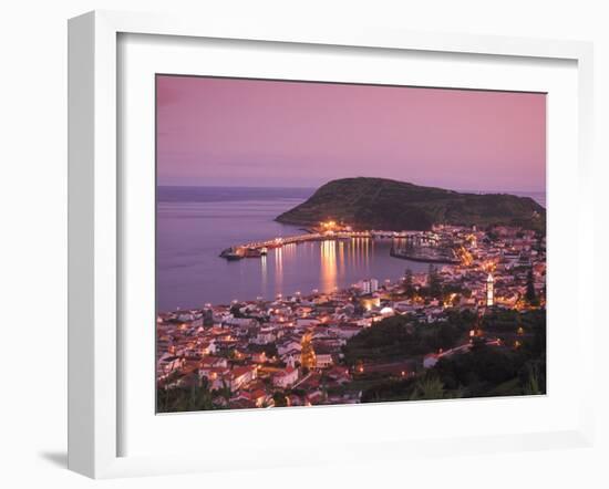 Harbour and Town of Horta, Faial Island, Azores, Portugal-Alan Copson-Framed Photographic Print