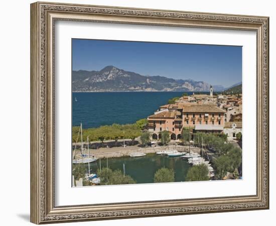 Harbour and Town of Torre Del Benaco, Lake Garda, Veneto, Italian Lakes, Italy-James Emmerson-Framed Photographic Print