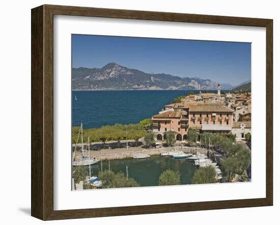 Harbour and Town of Torre Del Benaco, Lake Garda, Veneto, Italian Lakes, Italy-James Emmerson-Framed Photographic Print