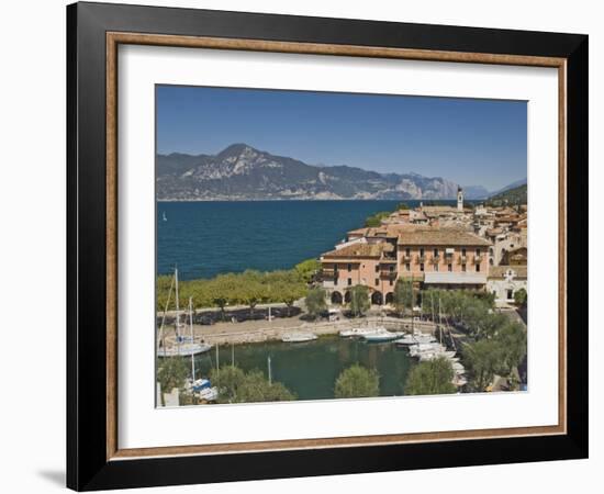 Harbour and Town of Torre Del Benaco, Lake Garda, Veneto, Italian Lakes, Italy-James Emmerson-Framed Photographic Print