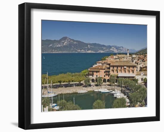 Harbour and Town of Torre Del Benaco, Lake Garda, Veneto, Italian Lakes, Italy-James Emmerson-Framed Photographic Print