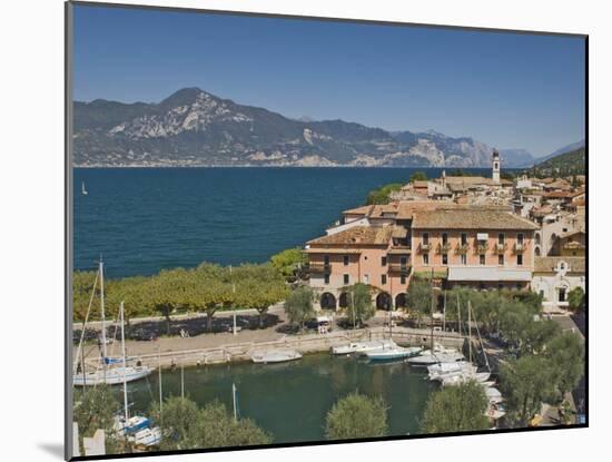 Harbour and Town of Torre Del Benaco, Lake Garda, Veneto, Italian Lakes, Italy-James Emmerson-Mounted Photographic Print