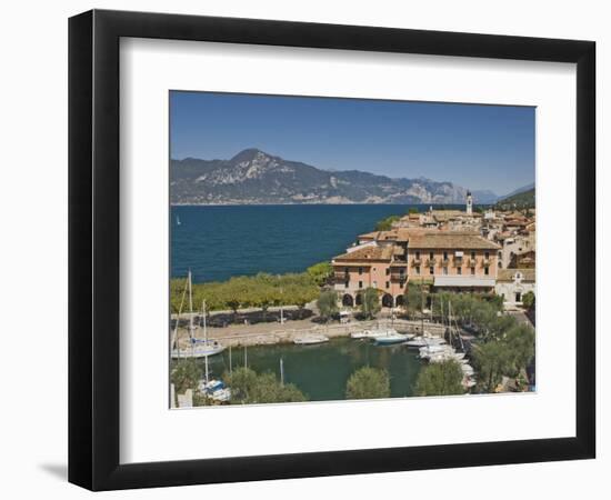 Harbour and Town of Torre Del Benaco, Lake Garda, Veneto, Italian Lakes, Italy-James Emmerson-Framed Photographic Print