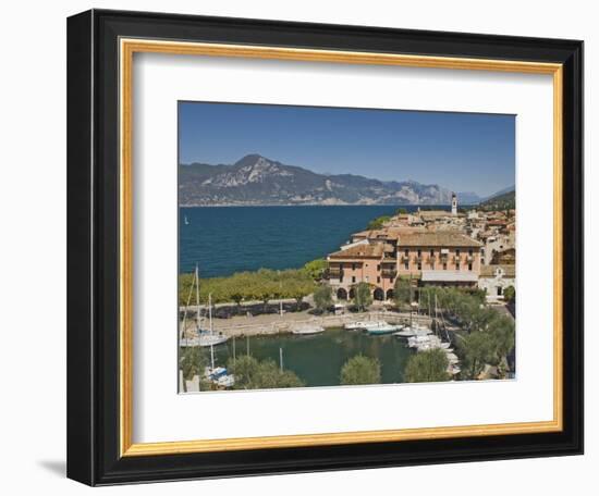 Harbour and Town of Torre Del Benaco, Lake Garda, Veneto, Italian Lakes, Italy-James Emmerson-Framed Photographic Print