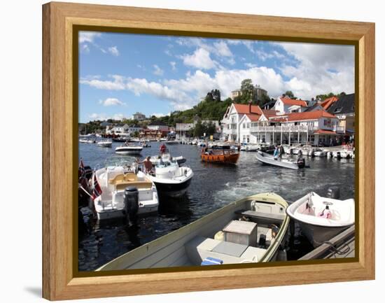 Harbour Approaches, Kragero, Telemark, South Norway, Norway, Scandinavia, Europe-David Lomax-Framed Premier Image Canvas