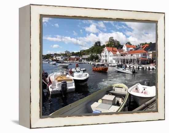 Harbour Approaches, Kragero, Telemark, South Norway, Norway, Scandinavia, Europe-David Lomax-Framed Premier Image Canvas