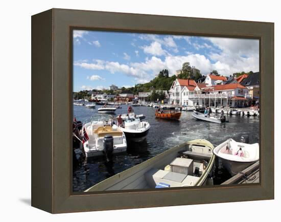 Harbour Approaches, Kragero, Telemark, South Norway, Norway, Scandinavia, Europe-David Lomax-Framed Premier Image Canvas