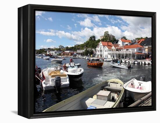 Harbour Approaches, Kragero, Telemark, South Norway, Norway, Scandinavia, Europe-David Lomax-Framed Premier Image Canvas