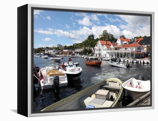 Harbour Approaches, Kragero, Telemark, South Norway, Norway, Scandinavia, Europe-David Lomax-Framed Premier Image Canvas