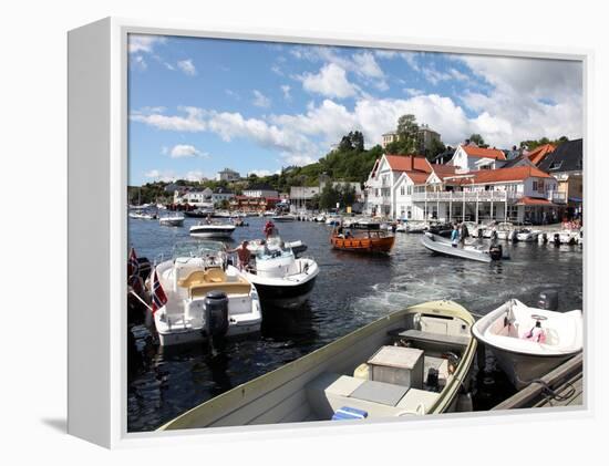 Harbour Approaches, Kragero, Telemark, South Norway, Norway, Scandinavia, Europe-David Lomax-Framed Premier Image Canvas