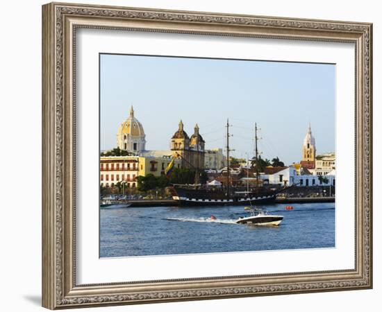 Harbour Area, Old Town, UNESCO World Heritage Site, Cartagena, Colombia, South America-Christian Kober-Framed Photographic Print