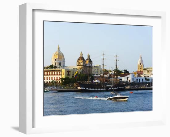 Harbour Area, Old Town, UNESCO World Heritage Site, Cartagena, Colombia, South America-Christian Kober-Framed Photographic Print