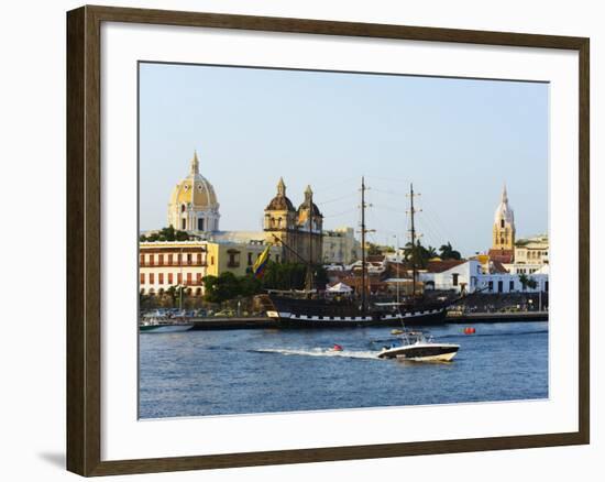 Harbour Area, Old Town, UNESCO World Heritage Site, Cartagena, Colombia, South America-Christian Kober-Framed Photographic Print