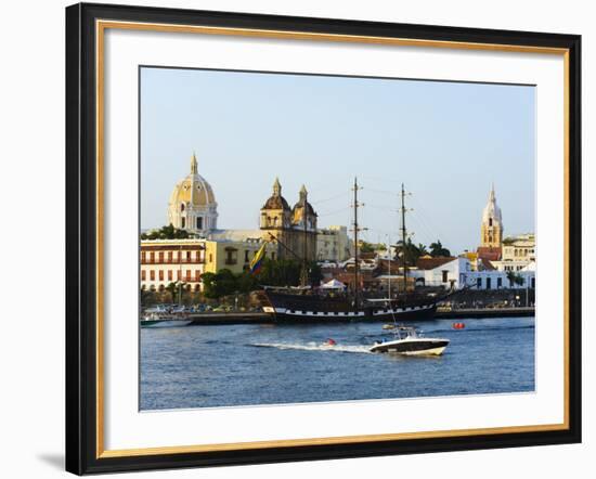 Harbour Area, Old Town, UNESCO World Heritage Site, Cartagena, Colombia, South America-Christian Kober-Framed Photographic Print