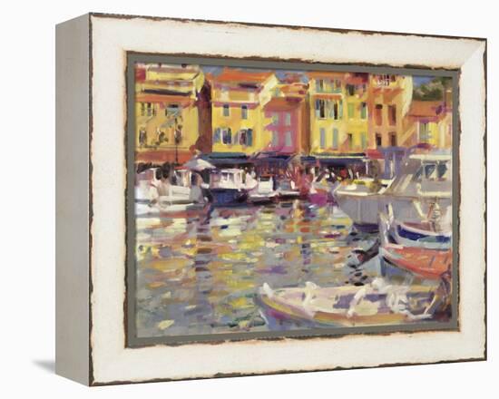 Harbour at Cassis-Peter Graham-Framed Premier Image Canvas