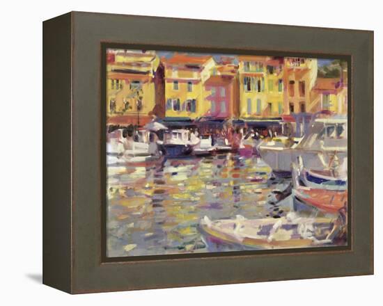 Harbour at Cassis-Peter Graham-Framed Premier Image Canvas