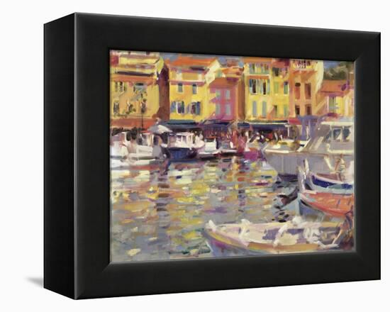 Harbour at Cassis-Peter Graham-Framed Premier Image Canvas