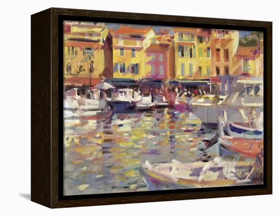 Harbour at Cassis-Peter Graham-Framed Premier Image Canvas