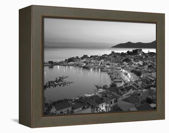 Harbour at Dusk, Pythagorion, Samos, Aegean Islands, Greece-Stuart Black-Framed Premier Image Canvas