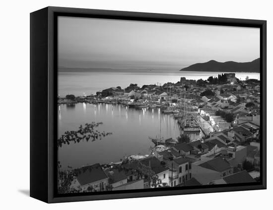 Harbour at Dusk, Pythagorion, Samos, Aegean Islands, Greece-Stuart Black-Framed Premier Image Canvas