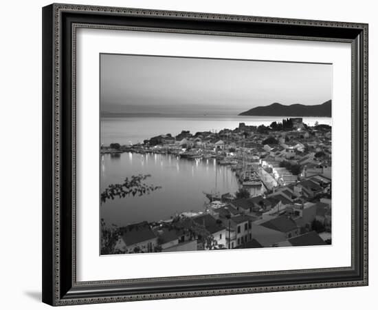 Harbour at Dusk, Pythagorion, Samos, Aegean Islands, Greece-Stuart Black-Framed Photographic Print