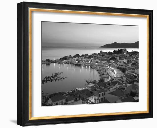 Harbour at Dusk, Pythagorion, Samos, Aegean Islands, Greece-Stuart Black-Framed Photographic Print
