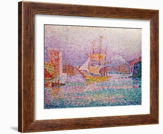 Harbour at Marseilles, circa 1906-Paul Signac-Framed Giclee Print