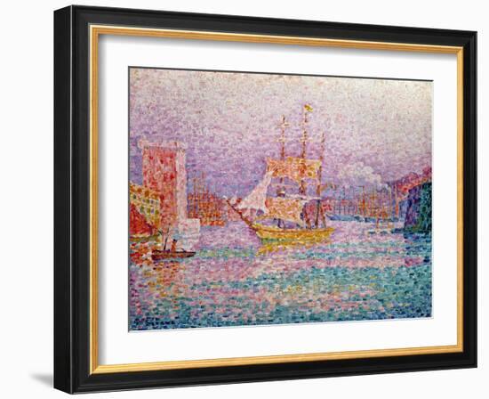 Harbour at Marseilles, circa 1906-Paul Signac-Framed Giclee Print