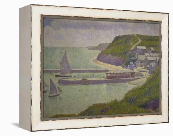 Harbour at Port-En-Bessin at High Tide, 1888-Georges Seurat-Framed Premier Image Canvas