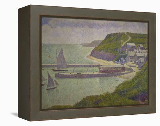 Harbour at Port-En-Bessin at High Tide, 1888-Georges Seurat-Framed Premier Image Canvas