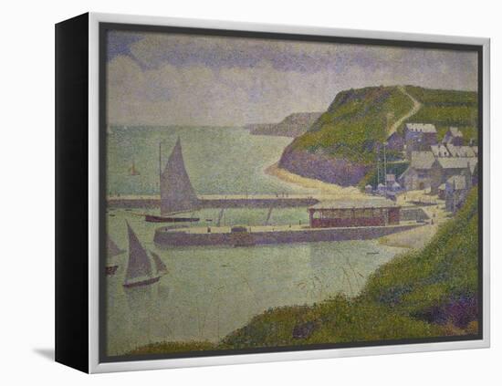 Harbour at Port-En-Bessin at High Tide, 1888-Georges Seurat-Framed Premier Image Canvas