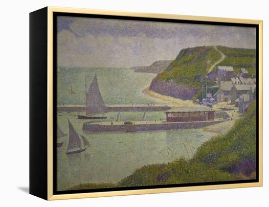 Harbour at Port-En-Bessin at High Tide, 1888-Georges Seurat-Framed Premier Image Canvas