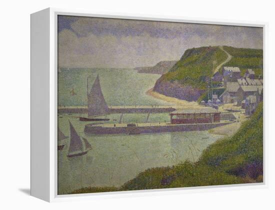 Harbour at Port-En-Bessin at High Tide, 1888-Georges Seurat-Framed Premier Image Canvas