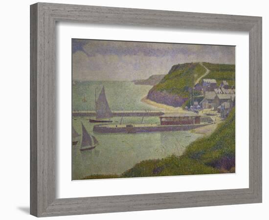 Harbour at Port-En-Bessin at High Tide, 1888-Georges Seurat-Framed Giclee Print